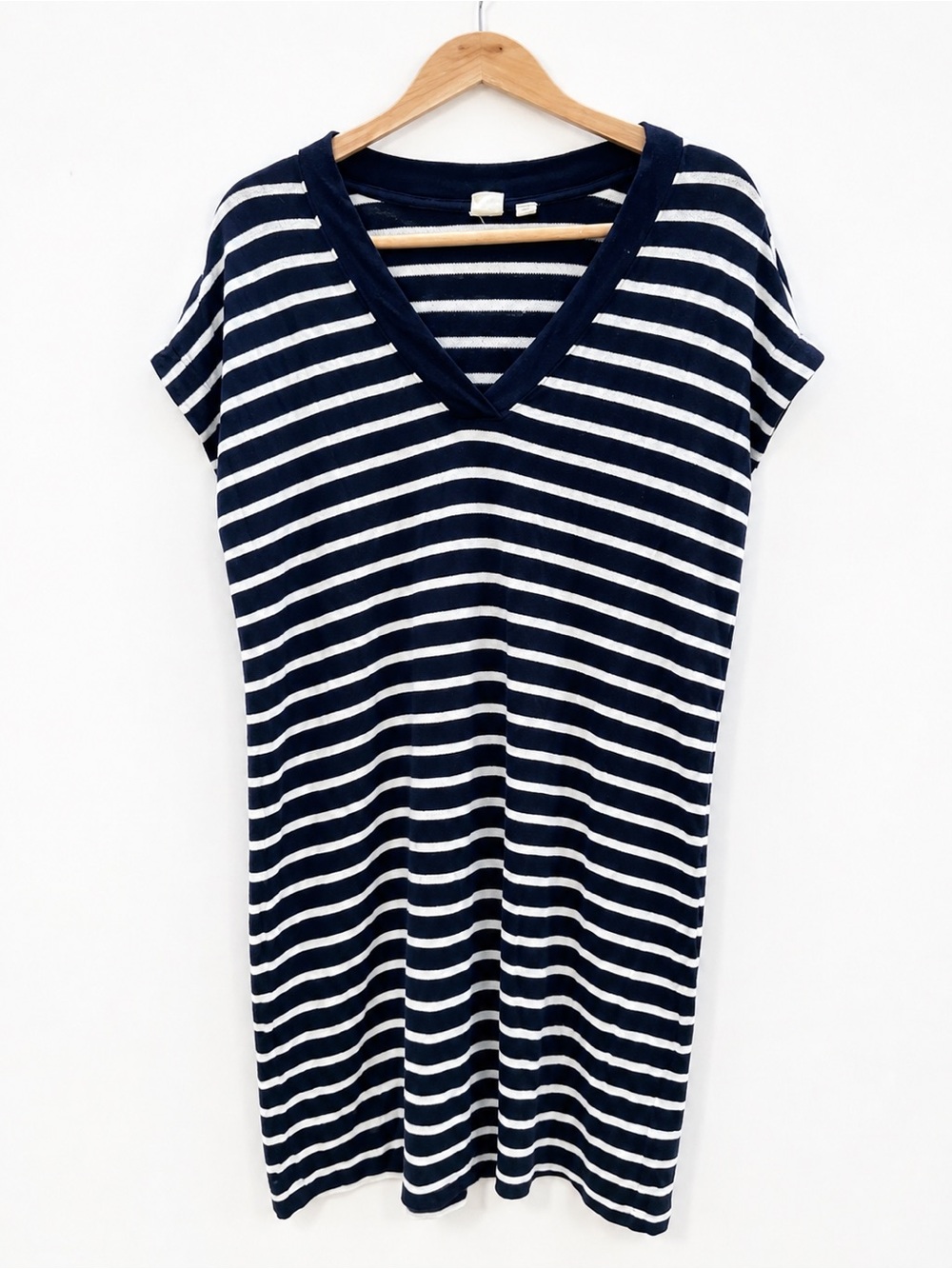 GAP Navy & White Striped T-Shirt Dress Women’s XS Soft Stretch